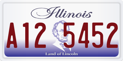 IL license plate A125452