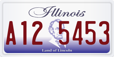 IL license plate A125453