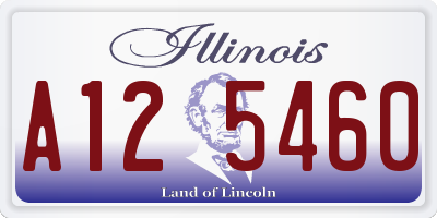 IL license plate A125460