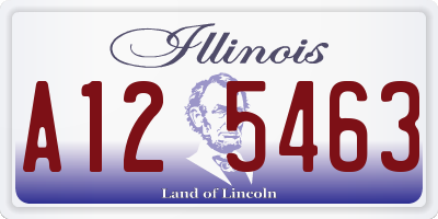 IL license plate A125463
