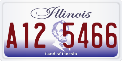 IL license plate A125466
