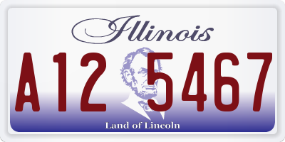 IL license plate A125467