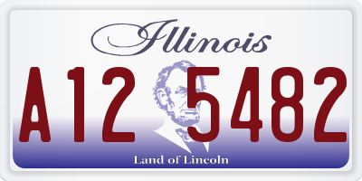 IL license plate A125482