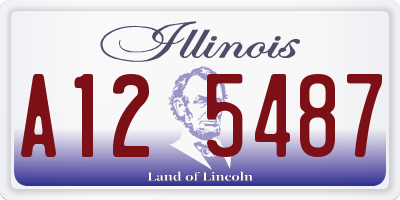 IL license plate A125487