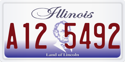 IL license plate A125492