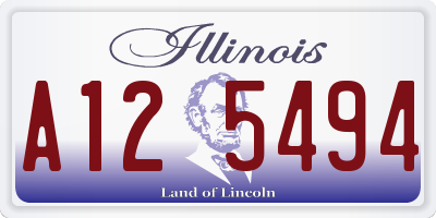 IL license plate A125494