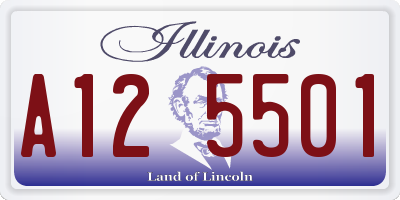 IL license plate A125501
