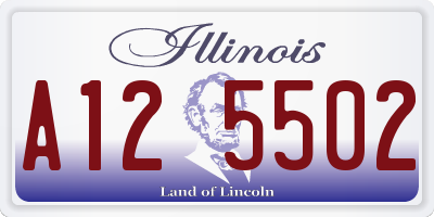 IL license plate A125502