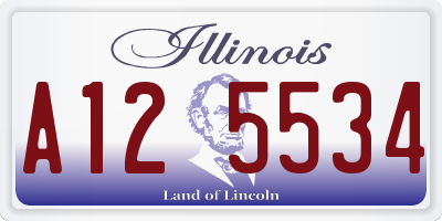 IL license plate A125534