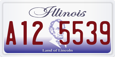 IL license plate A125539