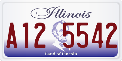 IL license plate A125542