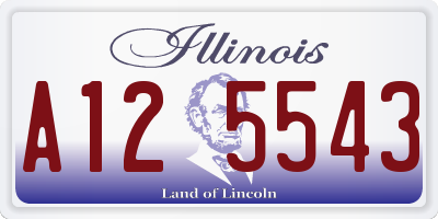 IL license plate A125543