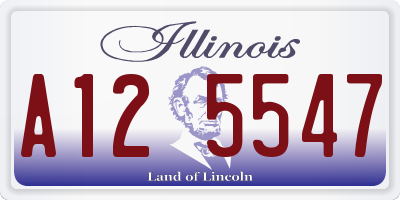 IL license plate A125547