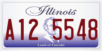 IL license plate A125548