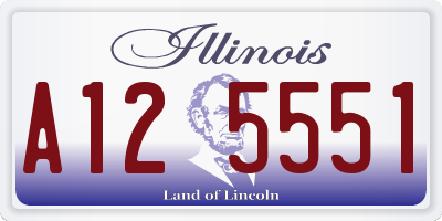 IL license plate A125551