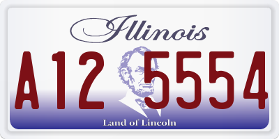 IL license plate A125554