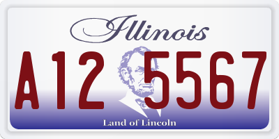 IL license plate A125567