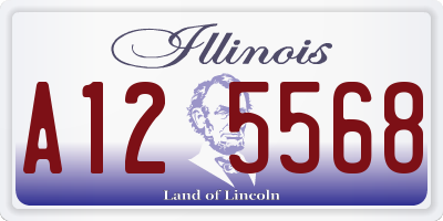 IL license plate A125568