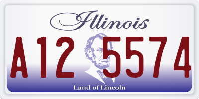 IL license plate A125574