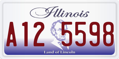 IL license plate A125598