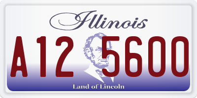 IL license plate A125600