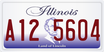 IL license plate A125604