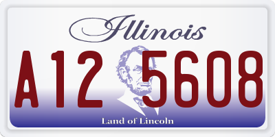 IL license plate A125608