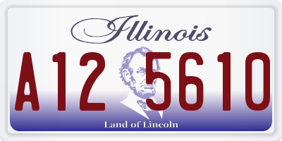 IL license plate A125610