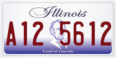 IL license plate A125612