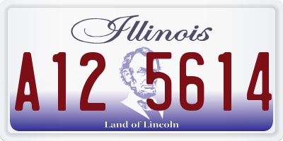 IL license plate A125614