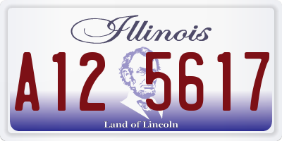 IL license plate A125617