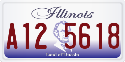 IL license plate A125618