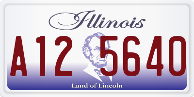 IL license plate A125640