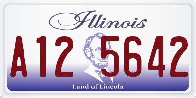 IL license plate A125642