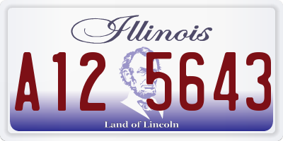 IL license plate A125643