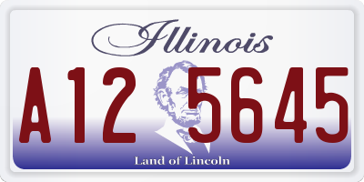 IL license plate A125645