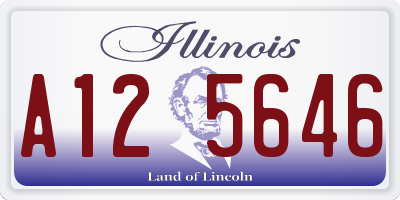 IL license plate A125646
