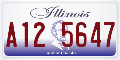 IL license plate A125647