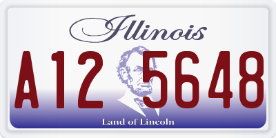 IL license plate A125648