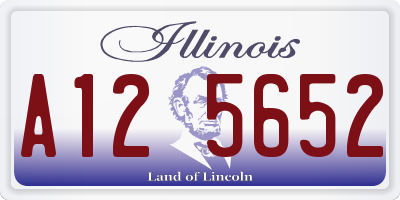 IL license plate A125652