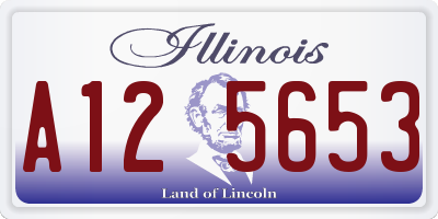 IL license plate A125653