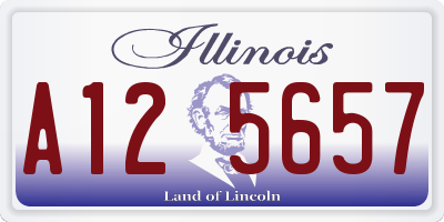 IL license plate A125657