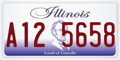IL license plate A125658