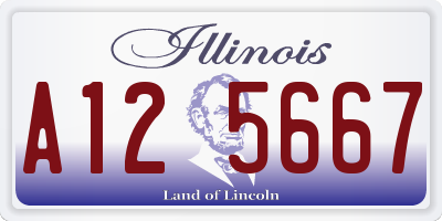 IL license plate A125667