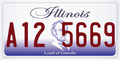 IL license plate A125669