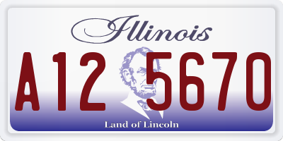 IL license plate A125670