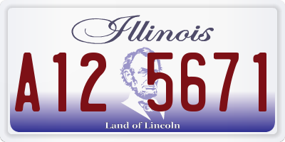 IL license plate A125671