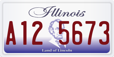 IL license plate A125673