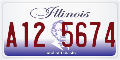 IL license plate A125674
