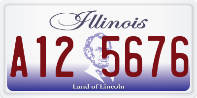 IL license plate A125676